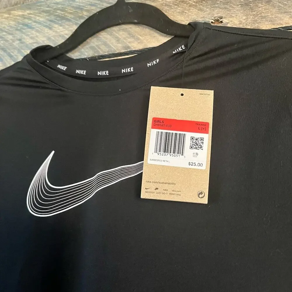Nike‎ Black Dri-Fit Tee Size Large Plus